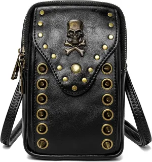 Small Crossbody Bag Shoulder Purse Leather Belt Pouch Travel Phone Holder Punk Medieval Vintage Festival Costume Accessory