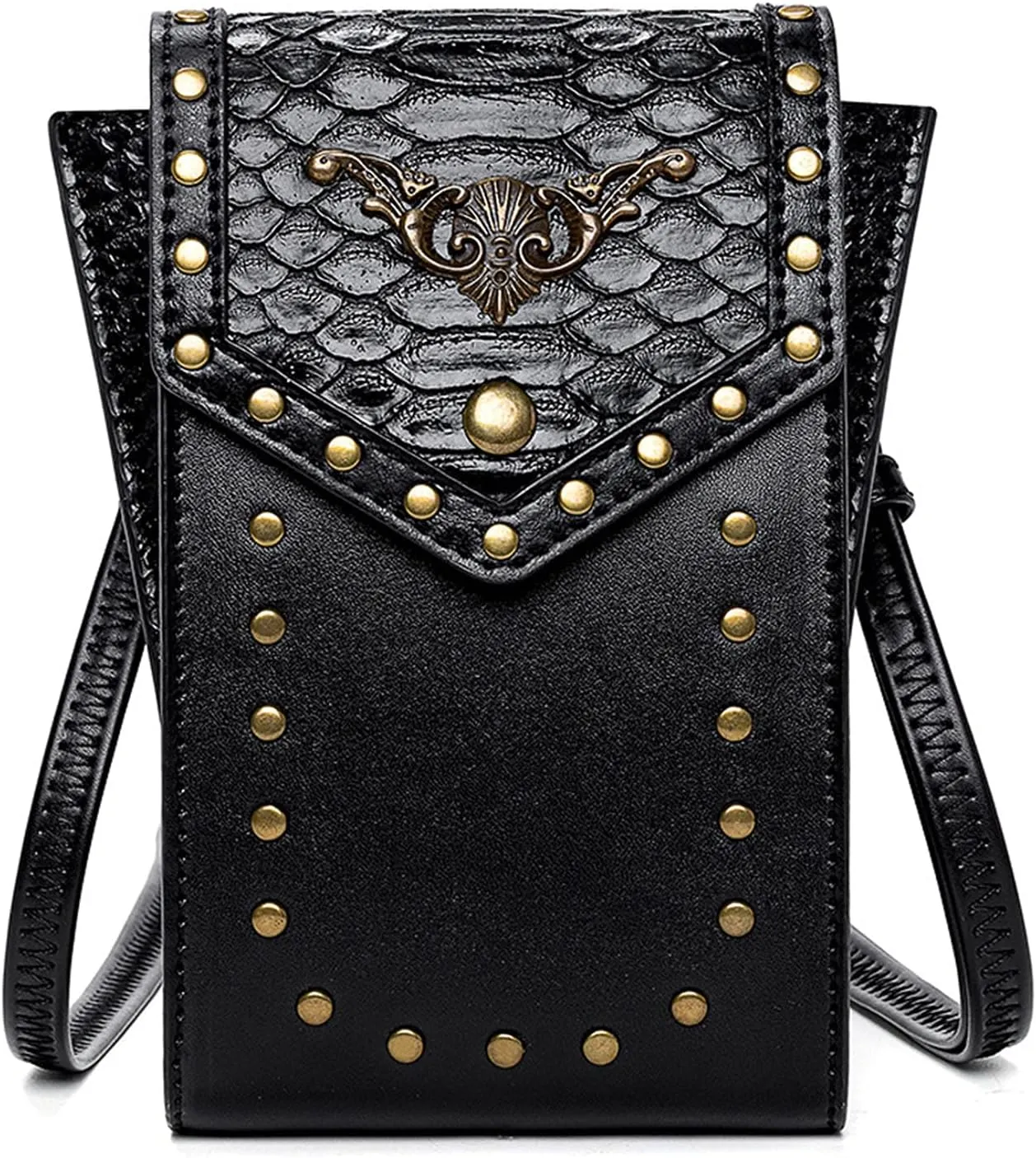 Small Crossbody Bag Shoulder Purse Leather Belt Pouch Travel Phone Holder Punk Medieval Vintage Festival Costume Accessory
