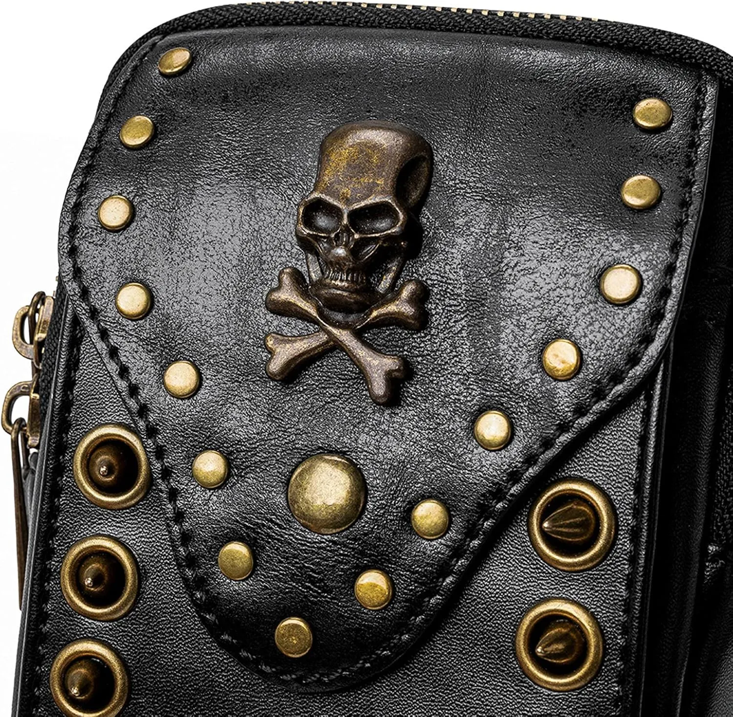 Small Crossbody Bag Shoulder Purse Leather Belt Pouch Travel Phone Holder Punk Medieval Vintage Festival Costume Accessory