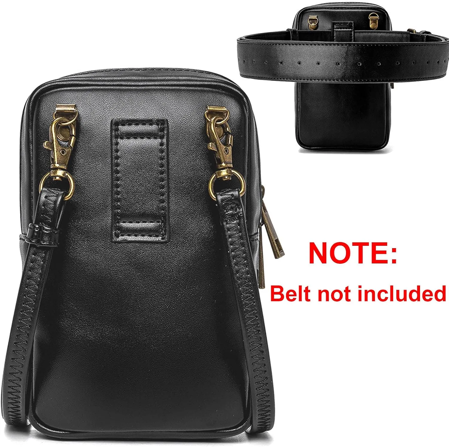 Small Crossbody Bag Shoulder Purse Leather Belt Pouch Travel Phone Holder Punk Medieval Vintage Festival Costume Accessory