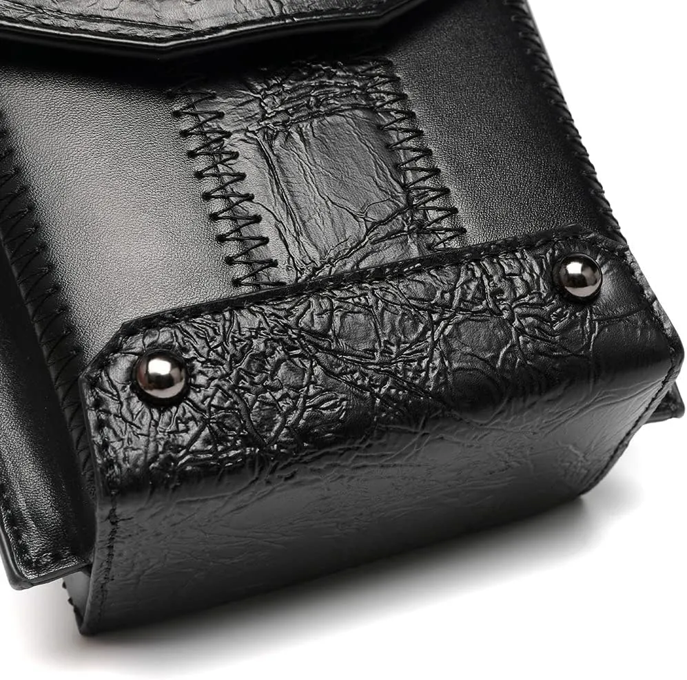 Small Crossbody Bag Shoulder Purse Leather Belt Pouch Travel Phone Holder Punk Medieval Vintage Festival Costume Accessory
