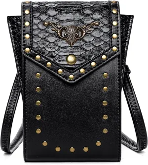 Small Crossbody Bag Shoulder Purse Leather Belt Pouch Travel Phone Holder Punk Medieval Vintage Festival Costume Accessory