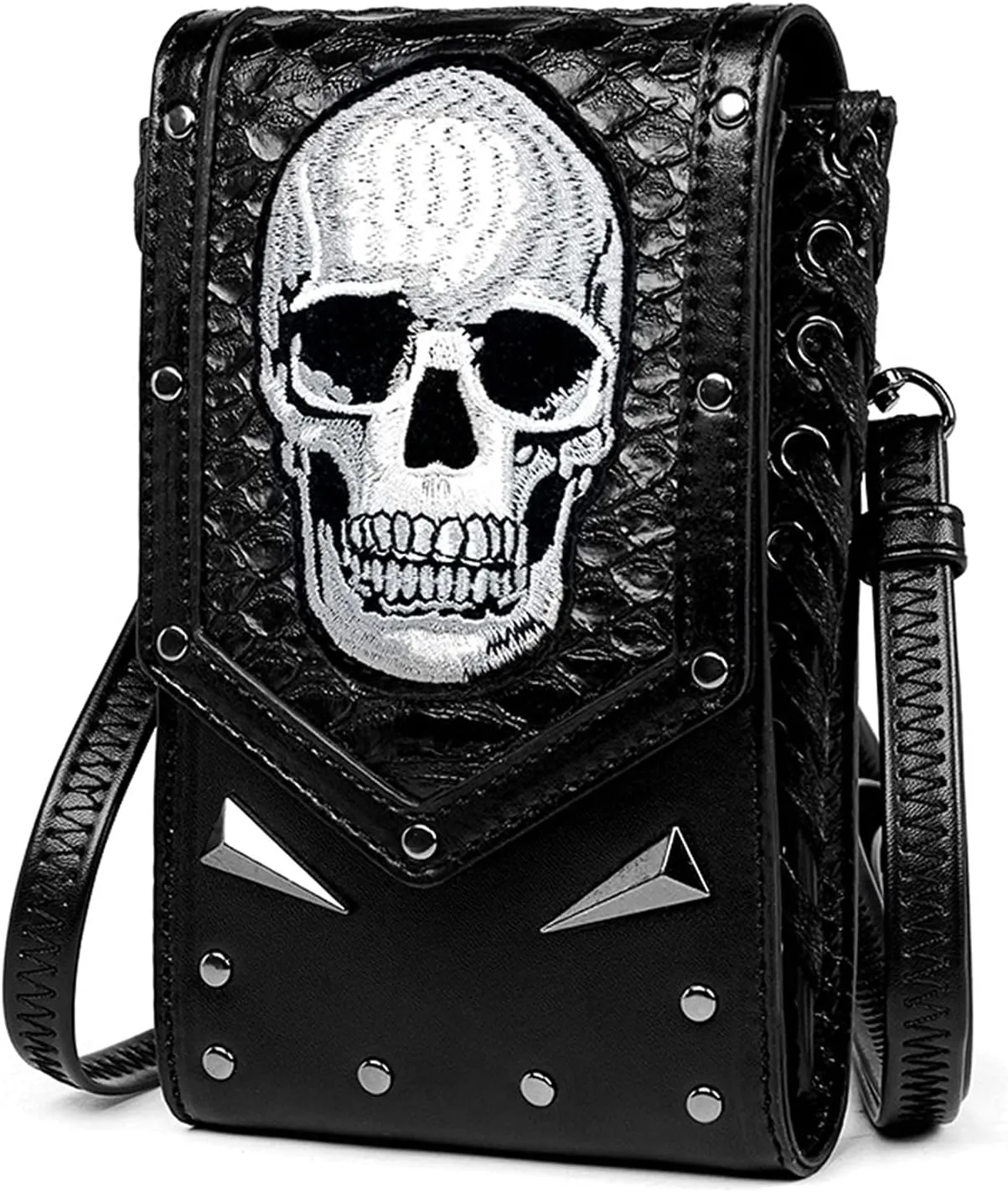 Small Crossbody Bag Shoulder Purse Leather Belt Pouch Travel Phone Holder Punk Medieval Vintage Festival Costume Accessory
