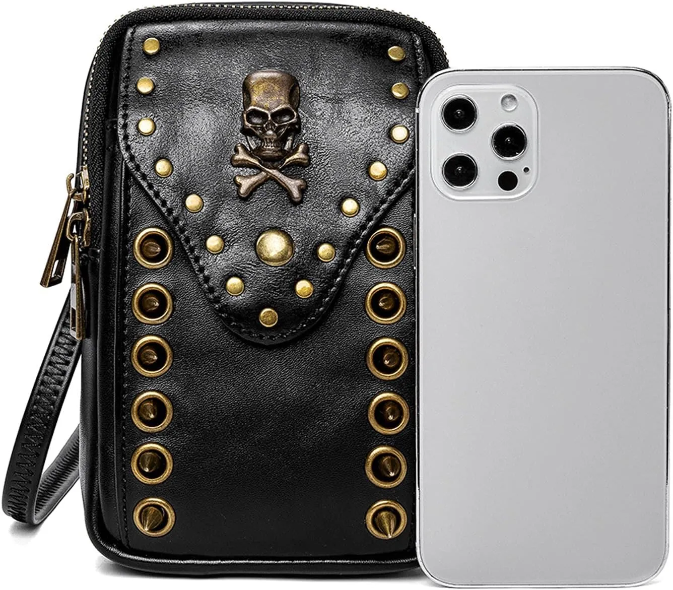 Small Crossbody Bag Shoulder Purse Leather Belt Pouch Travel Phone Holder Punk Medieval Vintage Festival Costume Accessory