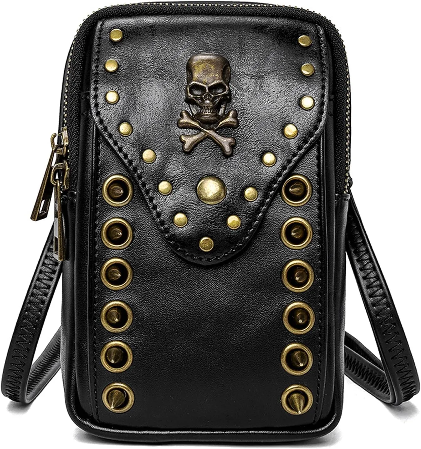 Small Crossbody Bag Shoulder Purse Leather Belt Pouch Travel Phone Holder Punk Medieval Vintage Festival Costume Accessory