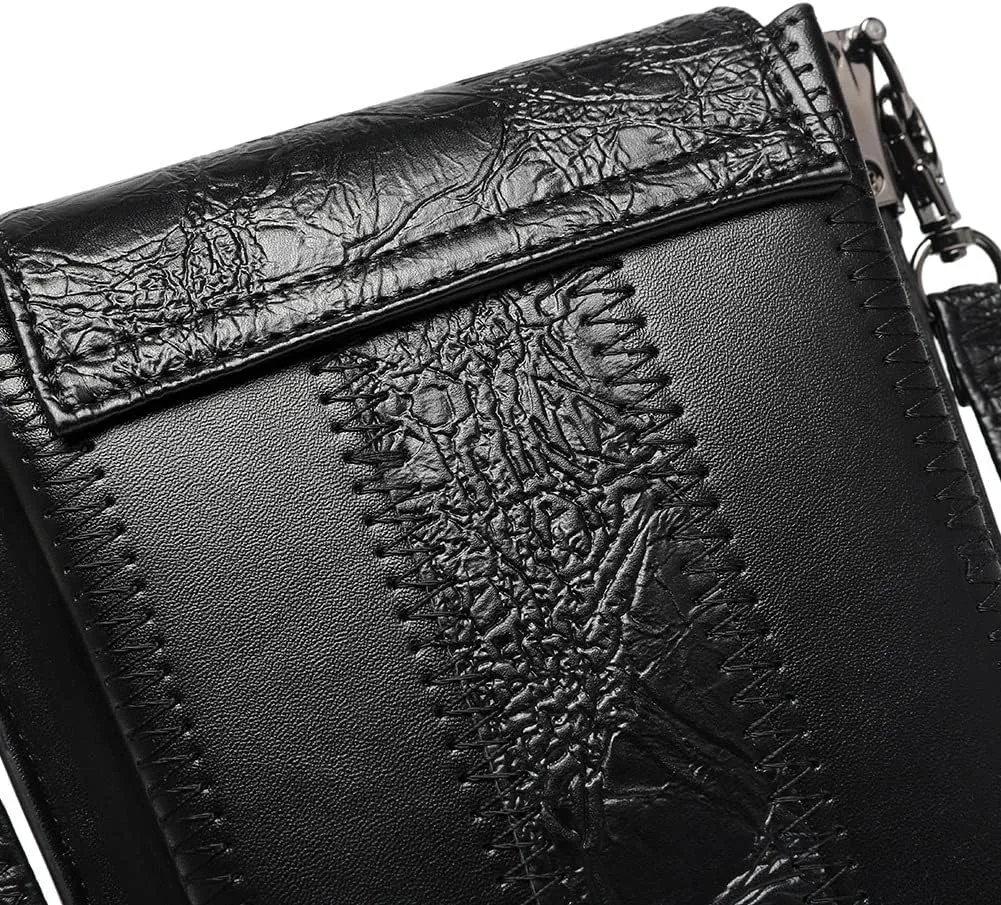 Small Crossbody Bag Shoulder Purse Leather Belt Pouch Travel Phone Holder Punk Medieval Vintage Festival Costume Accessory