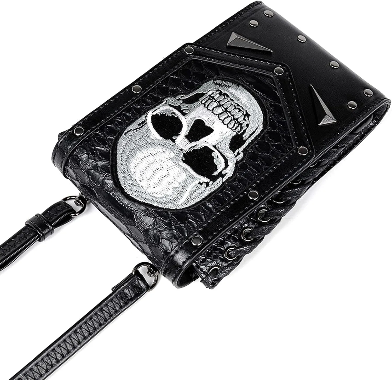 Small Crossbody Bag Shoulder Purse Leather Belt Pouch Travel Phone Holder Punk Medieval Vintage Festival Costume Accessory