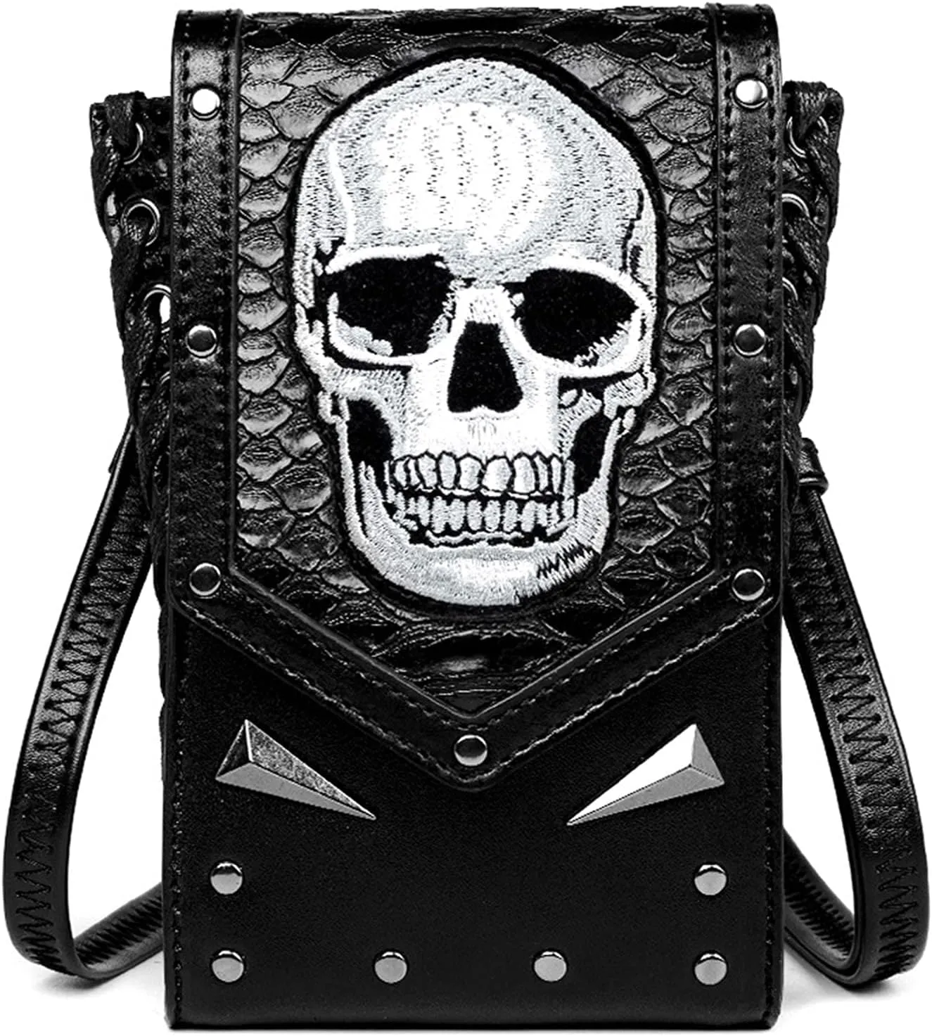 Small Crossbody Bag Shoulder Purse Leather Belt Pouch Travel Phone Holder Punk Medieval Vintage Festival Costume Accessory