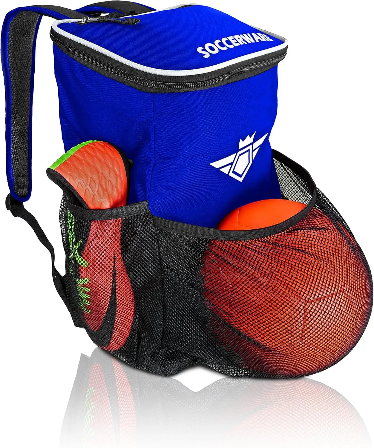 Soccer Backpack with Ball Holder Compartment - for Boys & Girls | Bag Fits All Soccer Equipment & Gym Gear (Black)