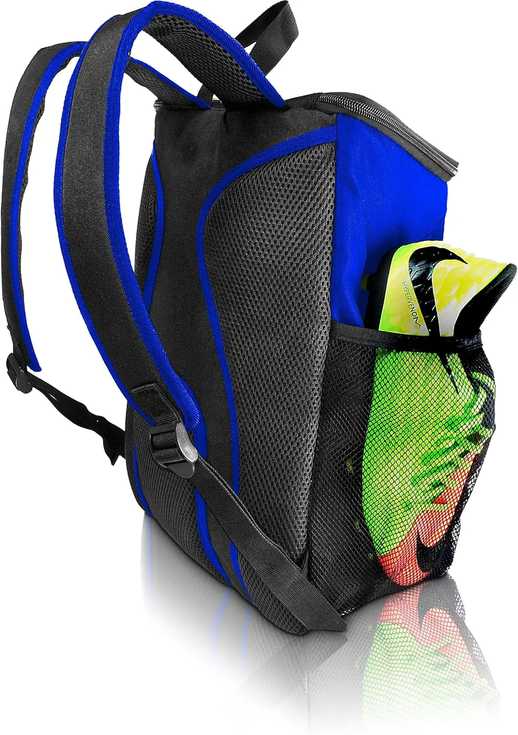 Soccer Backpack with Ball Holder Compartment - for Boys & Girls | Bag Fits All Soccer Equipment & Gym Gear (Black)