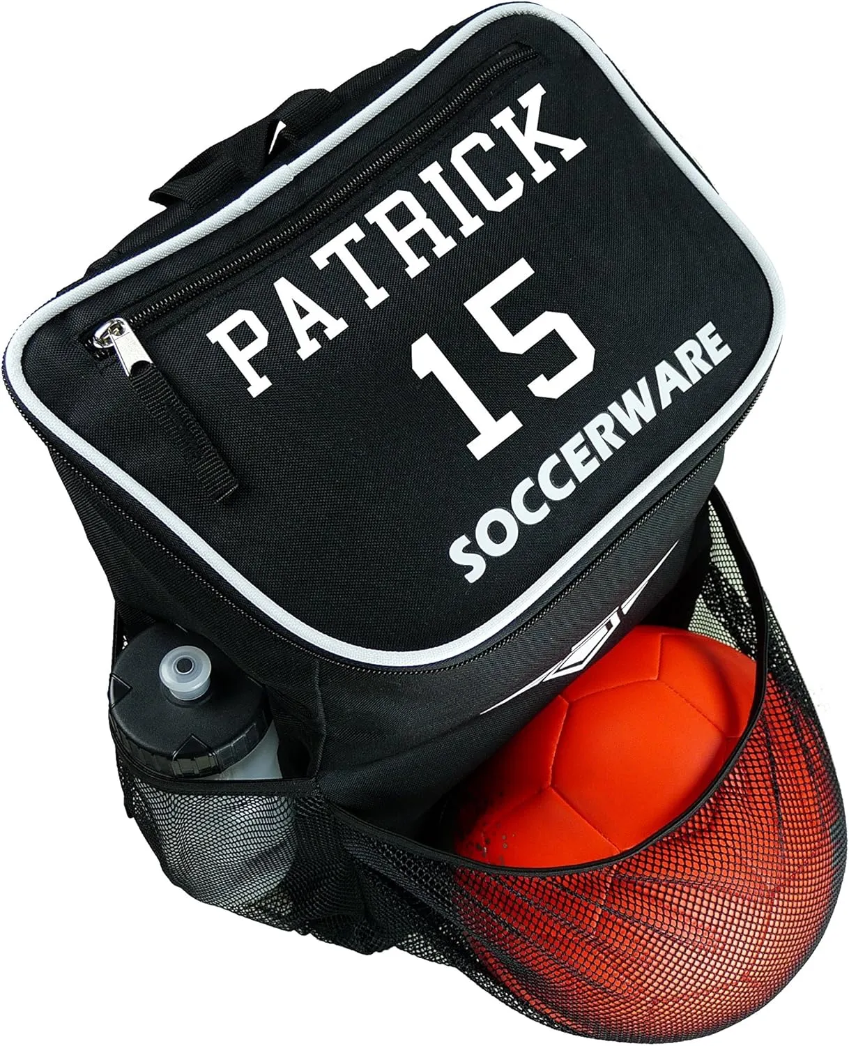 Soccer Backpack with Ball Holder Compartment - for Boys & Girls | Bag Fits All Soccer Equipment & Gym Gear (Black)