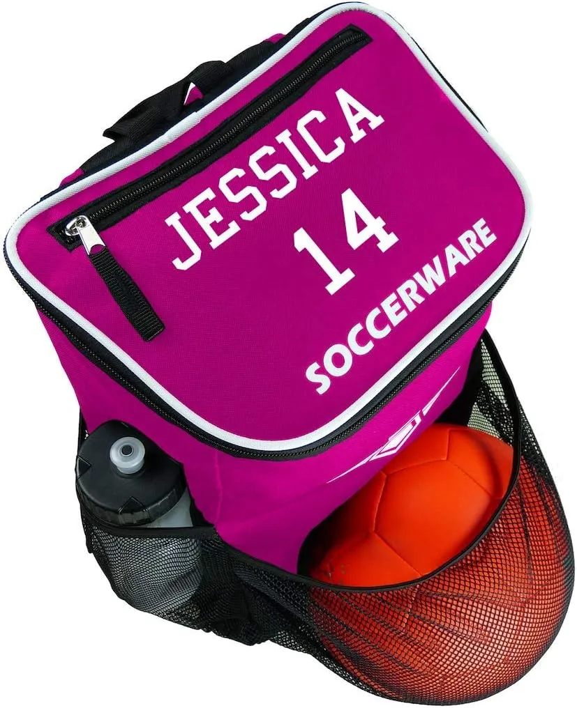 Soccer Backpack with Ball Holder Compartment - for Boys & Girls | Bag Fits All Soccer Equipment & Gym Gear (Black)