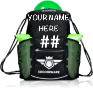 Soccer Bag Backpack - Youth & Kids, Organize Sports Gym Equipment - Boys Girls