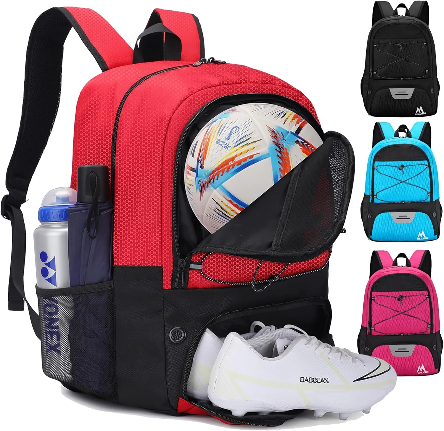 Soccer Bag-Soccer Backpack&Backpack for&Football Volleyball& Basketball,with Ball Compartment and Training Package