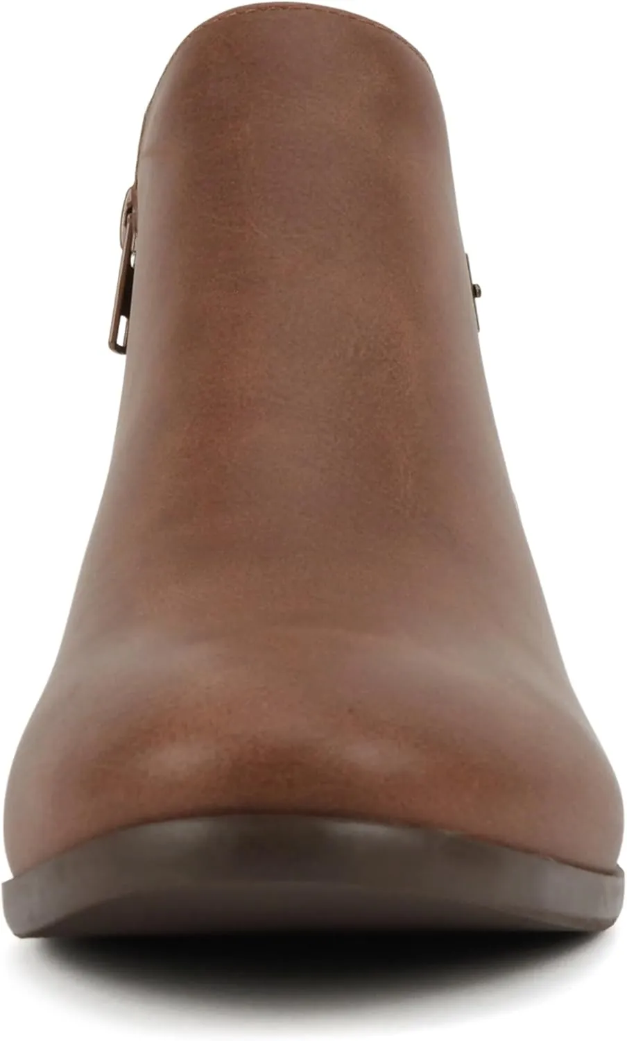 Soda CHOYA Women's Round Toe Faux Suede Stacked Heel Western Ankle Bootie
