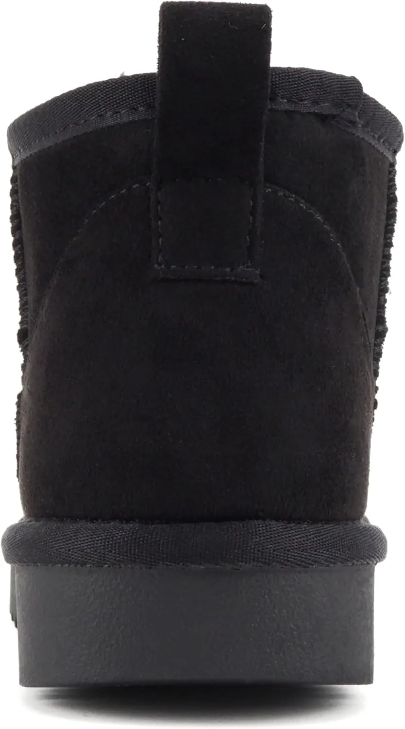 Soda “Mutual” ~ Women Round Toe Lug Sole Low Flatform Sherpa-lined Ankle Bootie