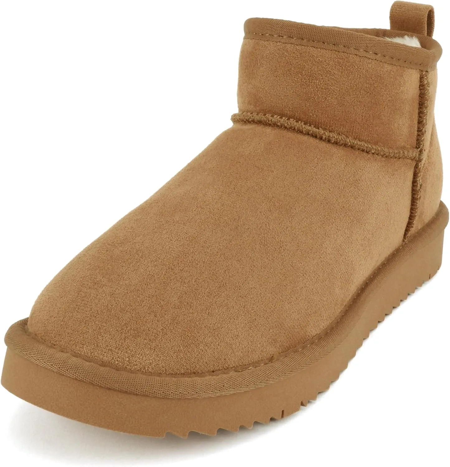 Soda “Mutual” ~ Women Round Toe Lug Sole Low Flatform Sherpa-lined Ankle Bootie