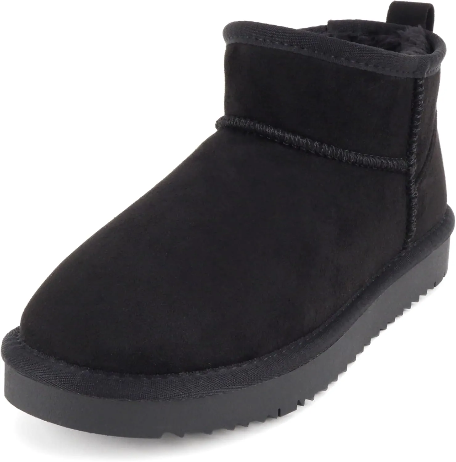 Soda “Mutual” ~ Women Round Toe Lug Sole Low Flatform Sherpa-lined Ankle Bootie