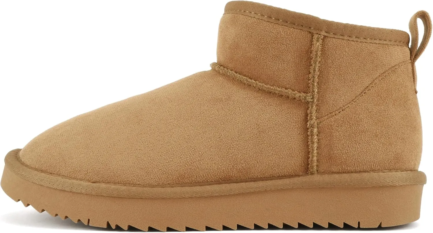 Soda “Mutual” ~ Women Round Toe Lug Sole Low Flatform Sherpa-lined Ankle Bootie