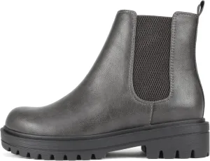 Soda Pilot ~ Women Lug Sole Low Heel Chelsea Fashion Ankle Bootie w/Double Elastic Gore