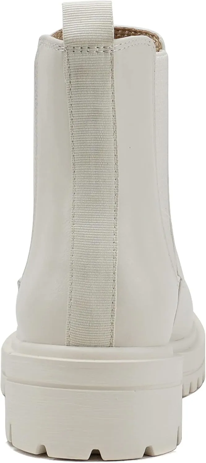 Soda Pilot ~ Women Lug Sole Low Heel Chelsea Fashion Ankle Bootie w/Double Elastic Gore