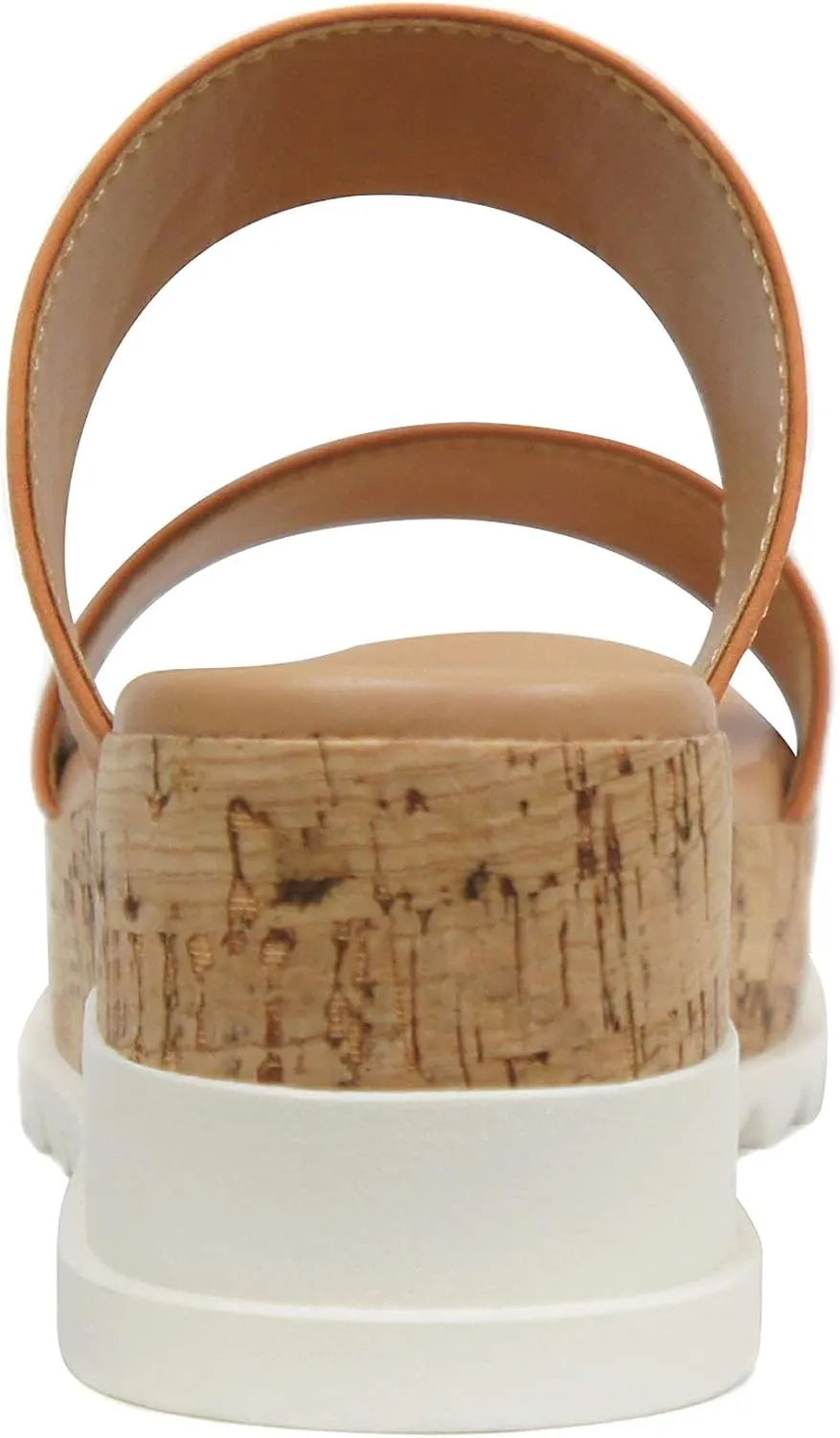Soda Poppin ~ Slip On Flatform with Inmitation Cork Bottom and Double Straps