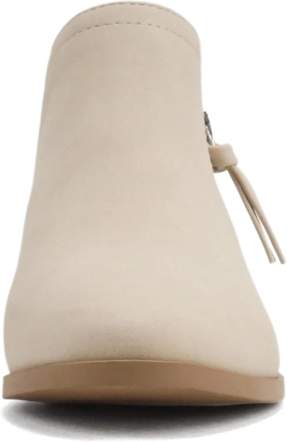 Soda “ZAYNE” ~ Women Round Toe Elastic Side Gore Side Zipper Pull Tab Low Heel Ankle Boot Bootie