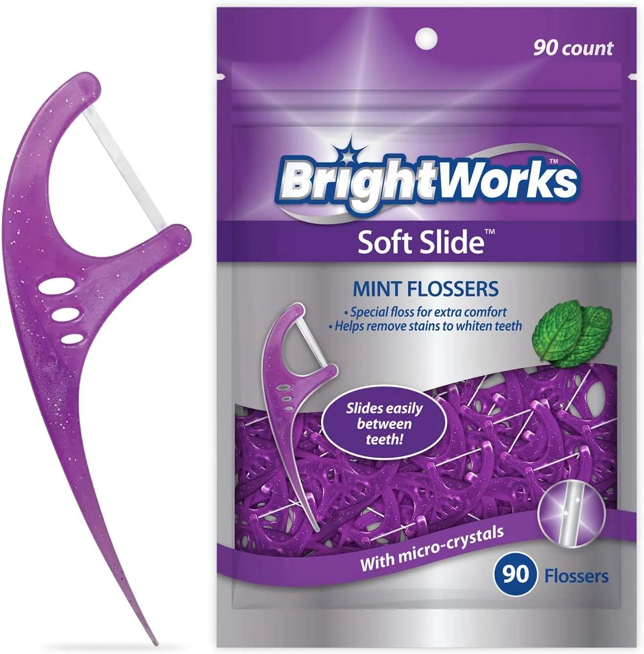 Soft Slide Flossers - for Tight Spaces and Extra Comfort with Fresh Mint - 270 Count
