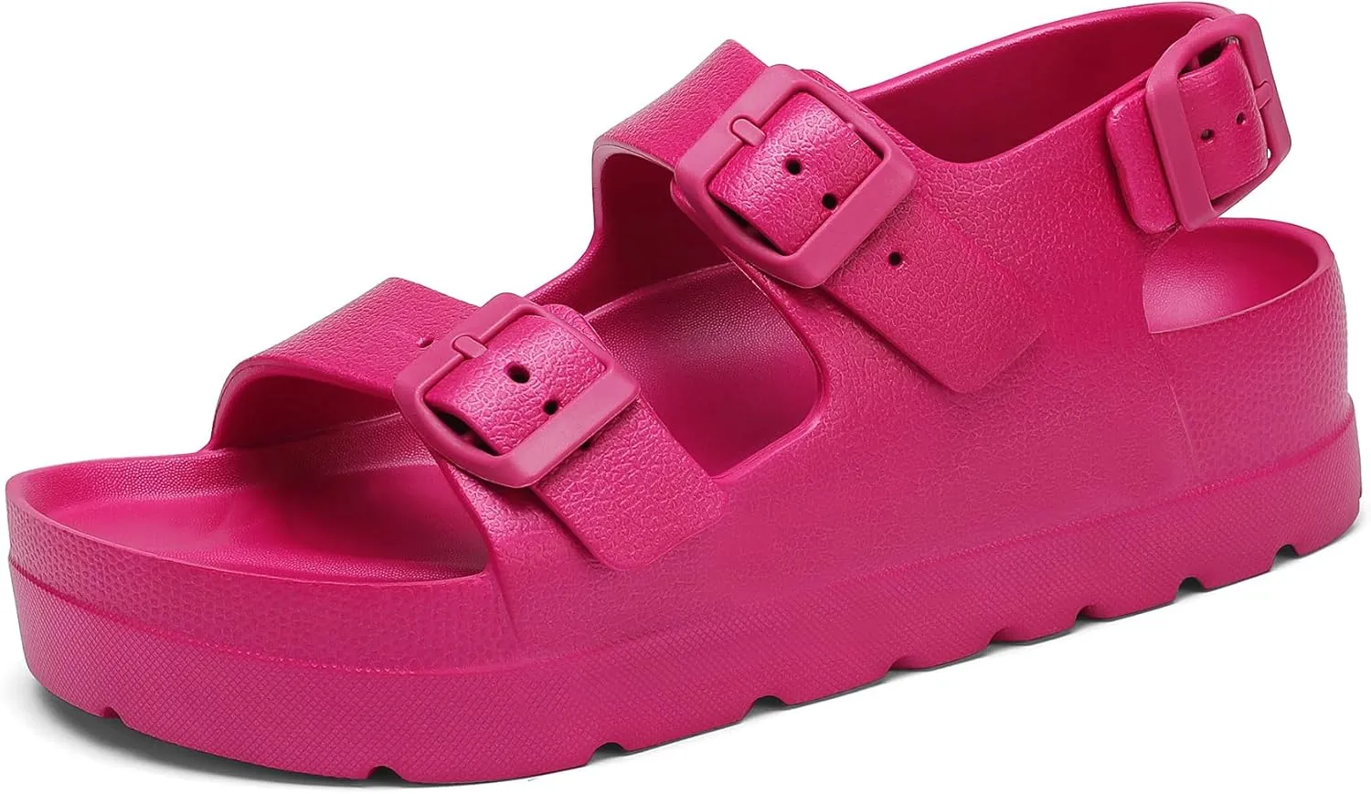 SOSOWHLTE Women's Platform Sandals with Arch Support - 3 Adjustable Straps Summer Beach Sandals, Lightweight & Slip-Resistant