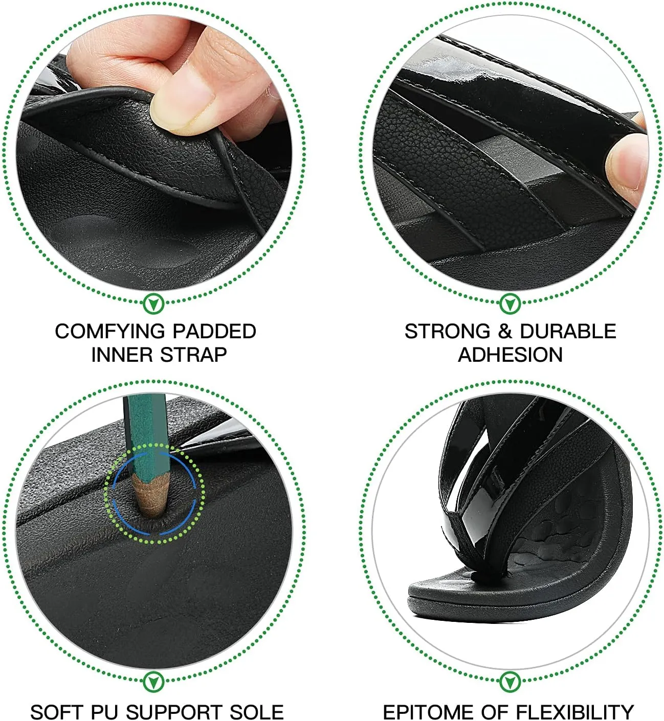 Sounity Soft Arch Support Comfortable Sandals for Womens, Best Summer Dress Flip Flops with Cushion Memory Foam, Outdoor Walking Slippers for Plantar Fasciitis…