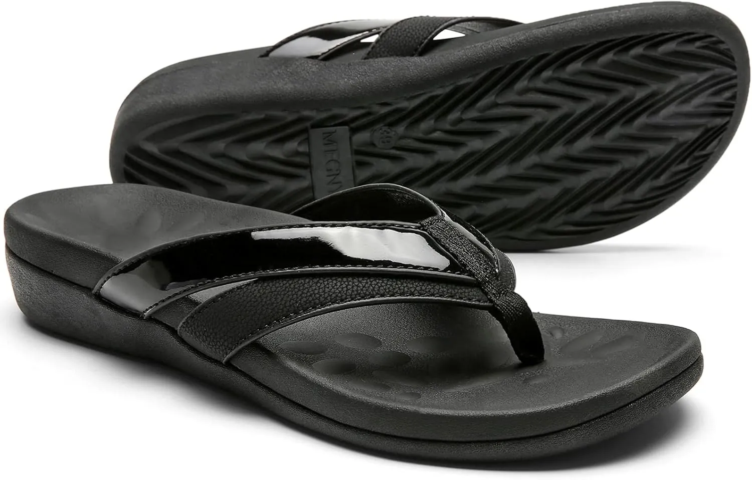 Sounity Soft Arch Support Comfortable Sandals for Womens, Best Summer Dress Flip Flops with Cushion Memory Foam, Outdoor Walking Slippers for Plantar Fasciitis…