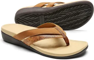 Sounity Soft Arch Support Comfortable Sandals for Womens, Best Summer Dress Flip Flops with Cushion Memory Foam, Outdoor Walking Slippers for Plantar Fasciitis…