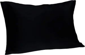 Spasilk Pure Silk Pillowcase, 100% Charmeuse Silk for Hair and Beauty, Hypoallergenic Pillowcase, Queen Sized, Black