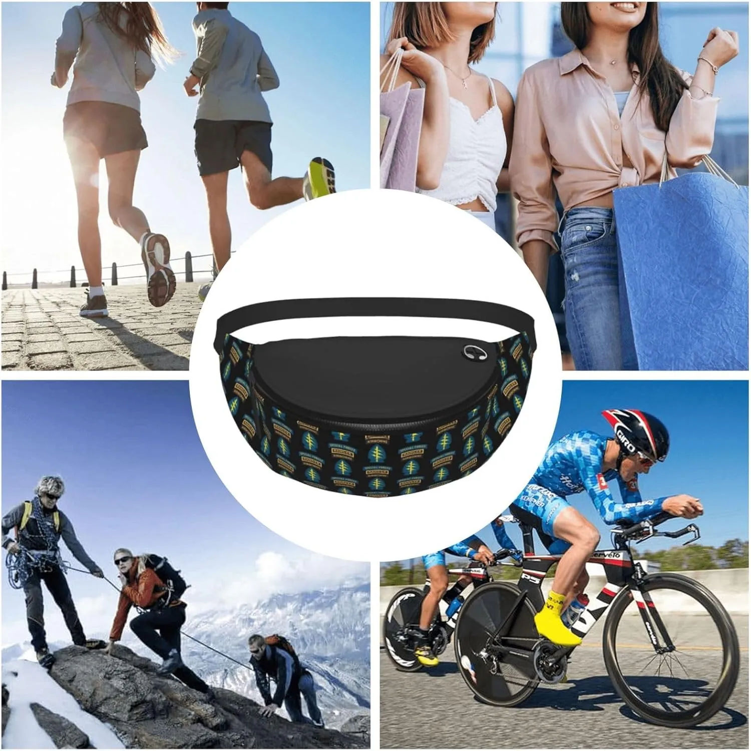 Special Forces Ranger Airborne Fanny Pack Daypack Crossbody Waist Bag For Travel Sports Running Hiking