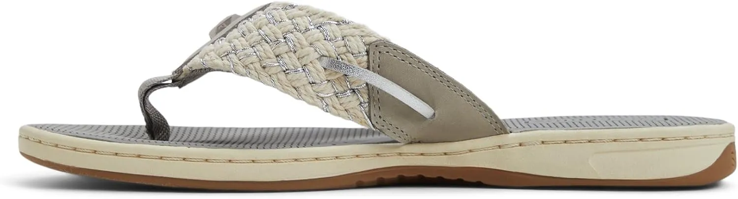 Sperry Women's Parrotfish Flip-Flop, Light Grey, 7