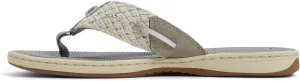 Sperry Women's Parrotfish Flip-Flop, Light Grey, 7