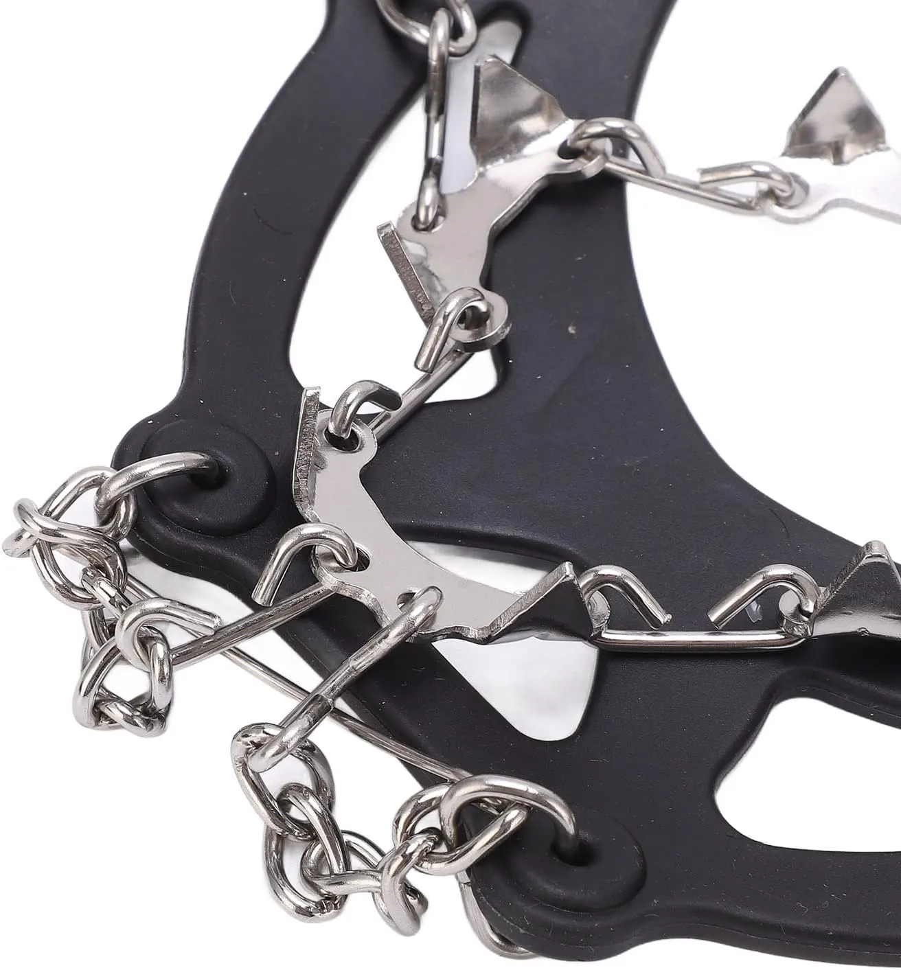 Spikes, Crampons, 2 Pcs Outdoor Crampons with 12 Teeth for Mountaineering, Stainless Steel Crampons, Snow Antislip Shoe Covers