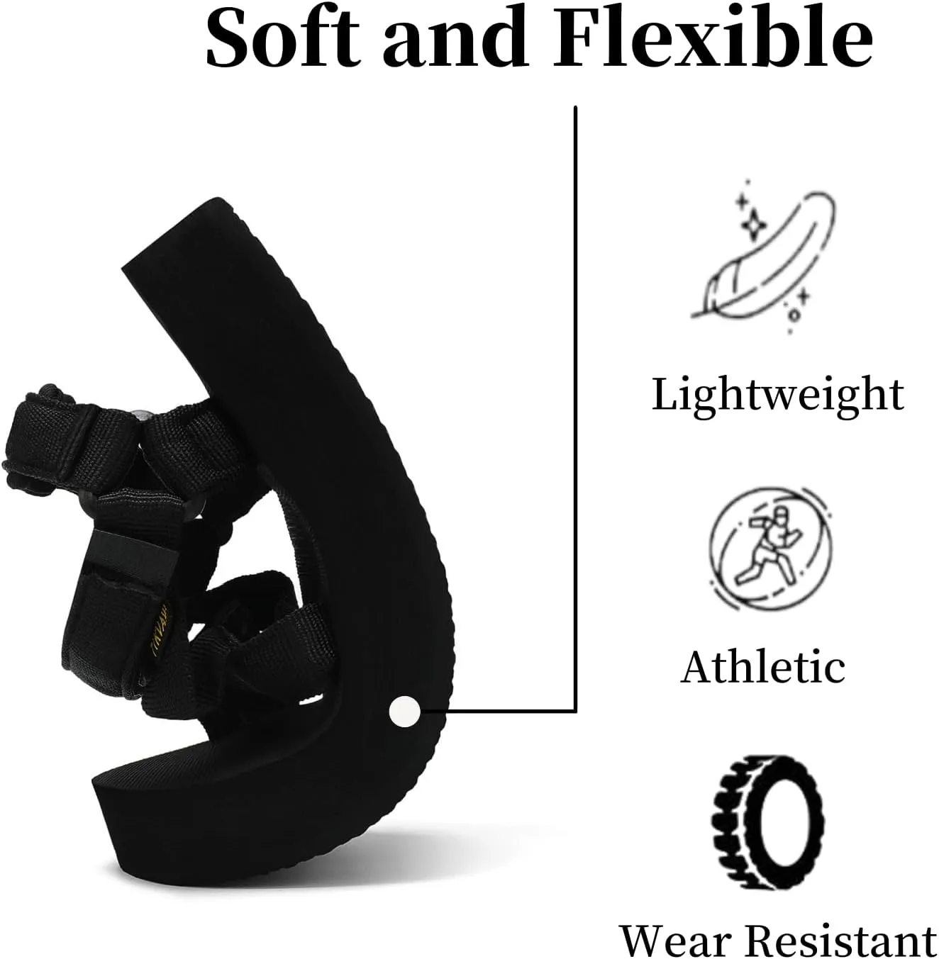 Sport Walking Water Sandals for Women with Arch Support & Adjustable Straps Platform Sandals Women Height Increase