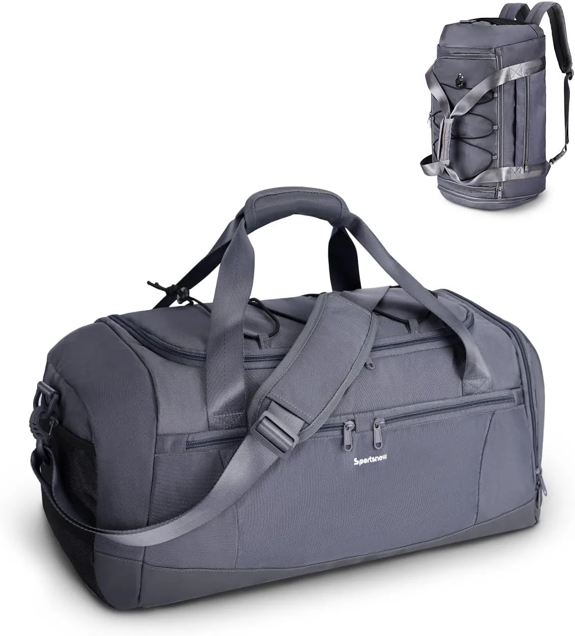 sportsnew Gym Duffle and Backpack with Shoe,Wet and Laptop Compartment