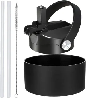 Straw Lid for Wide Mouth Water Bottle, Flex Straw Lid Compatible with Hydroflask 12 16 18 20 32 40 64 oz,Flexible Handle Replacement Lid Straws Cap Top Accessories