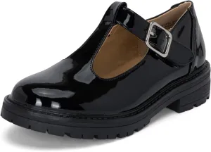 STYLISH S Belle-K ~ Little Kids Girls T-Strap Hook and Loop Low Heel Platform Mary Jane Dress Shoes