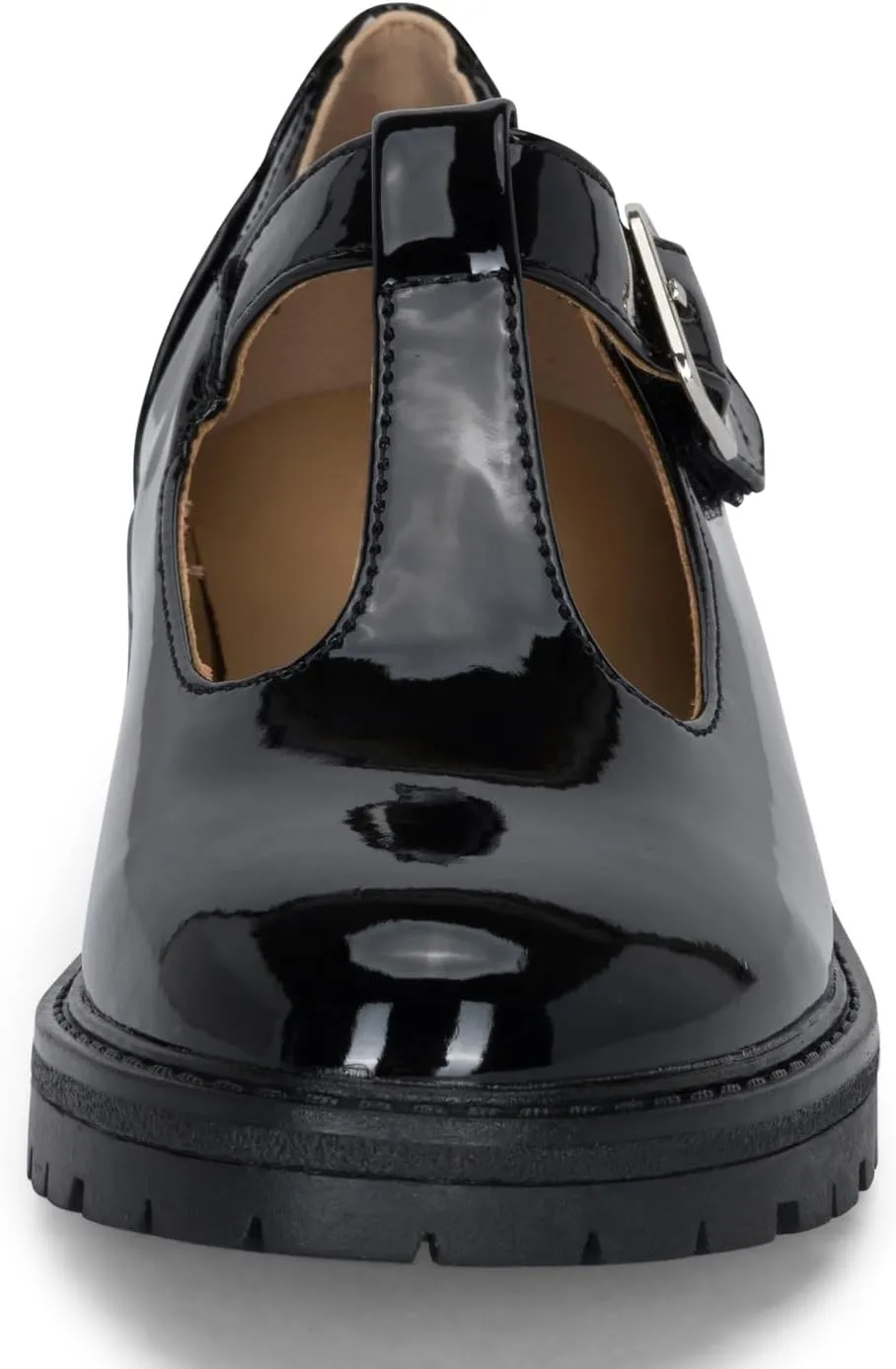 STYLISH S Belle-K ~ Little Kids Girls T-Strap Hook and Loop Low Heel Platform Mary Jane Dress Shoes