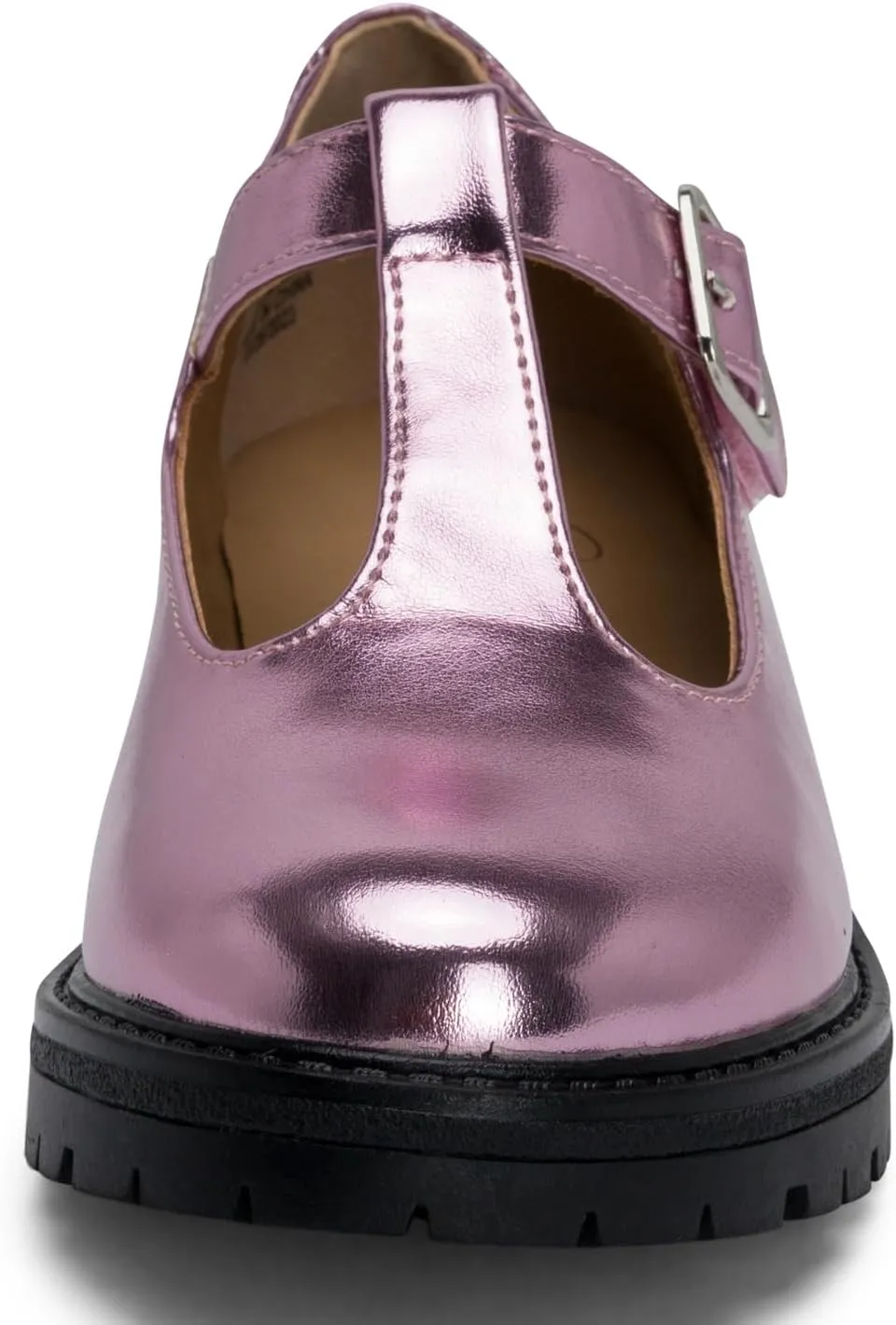 STYLISH S Belle-K ~ Little Kids Girls T-Strap Hook and Loop Low Heel Platform Mary Jane Dress Shoes