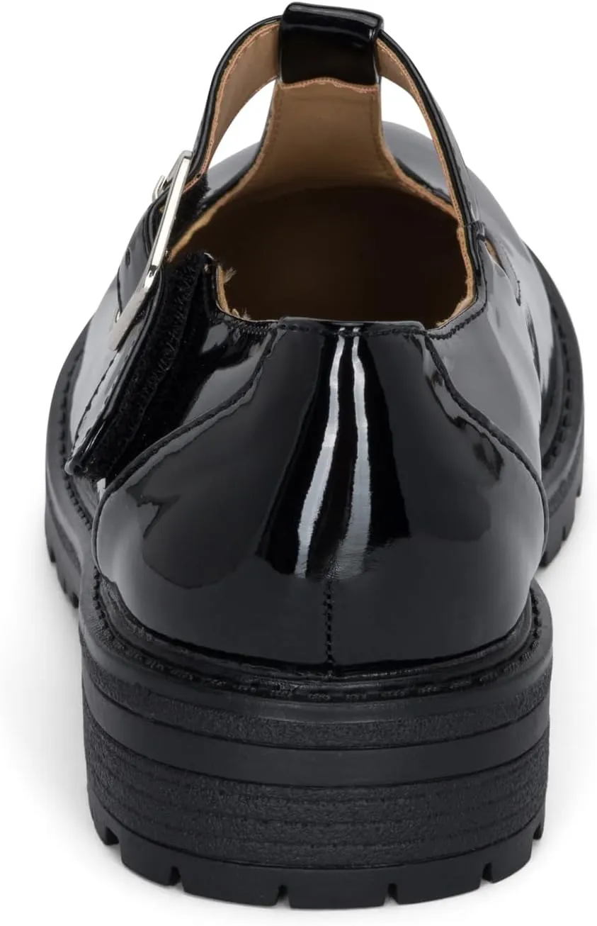 STYLISH S Belle-K ~ Little Kids Girls T-Strap Hook and Loop Low Heel Platform Mary Jane Dress Shoes