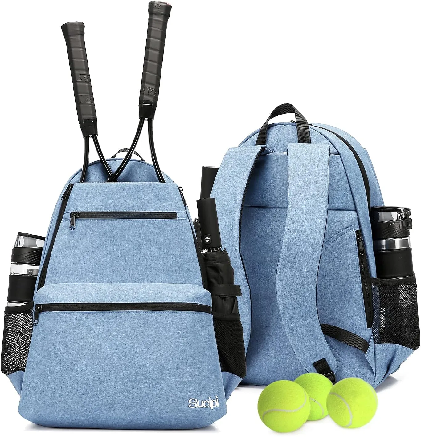 Sucipi Tennis Bag Professional Tennis Backpack for Men and Women Racket Bags Holds 2 Rackets with Ventilated Shoe Compartment