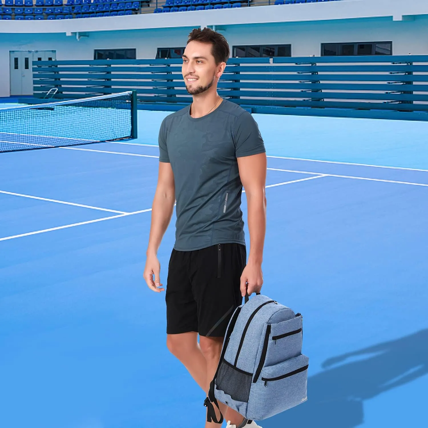 Sucipi Tennis Bag Professional Tennis Backpack for Men and Women Racket Bags Holds 2 Rackets with Ventilated Shoe Compartment