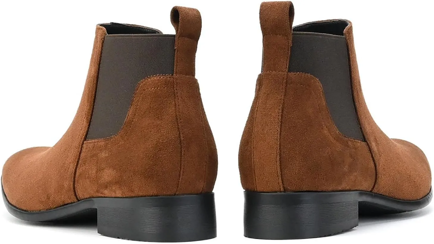 Suede Boots Men Classic Elastic Dress Boots Casual Men's Chelsea Ankle Boots