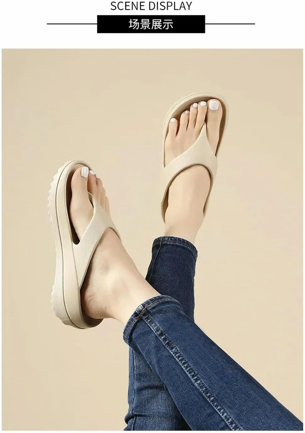Summer Fashion Flip Flops Thick Soles Beach Sandals Comfort Outdoor Eva Slippers Lafy Home Slides