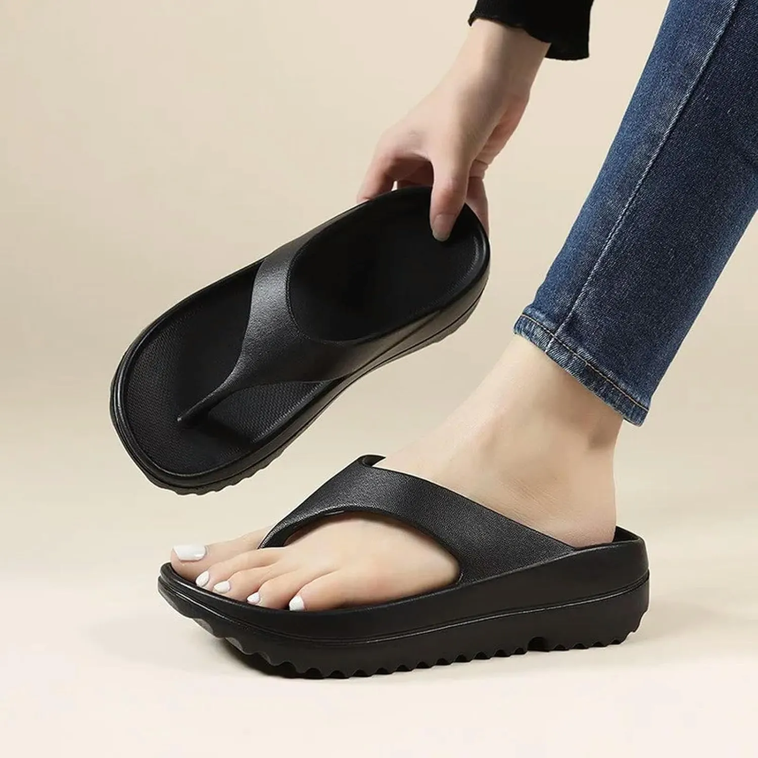 Summer Fashion Flip Flops Thick Soles Beach Sandals Comfort Outdoor Eva Slippers Lafy Home Slides
