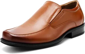 Temeshu Men's Slip-On Loafers Formal Dress Shoes Square Toe Modern Bussiness Oxford Shoes DS10